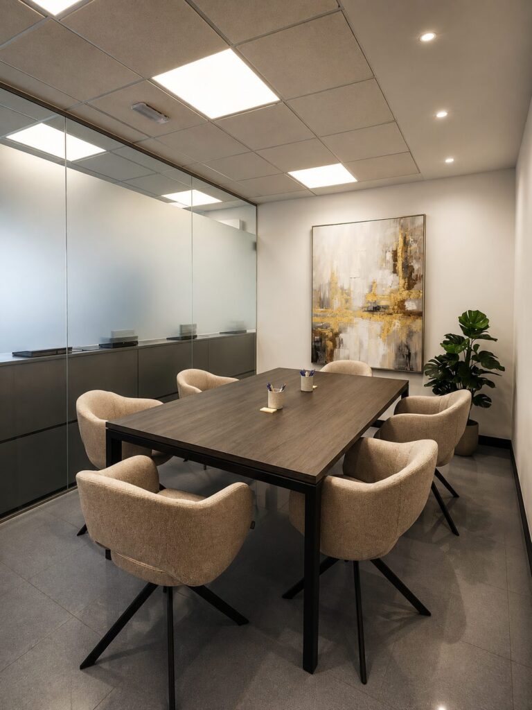 Sala de firmas de la Notaría de Outes